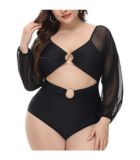 TIMLALA Plus Size One Piece Swimsuit for a big belly